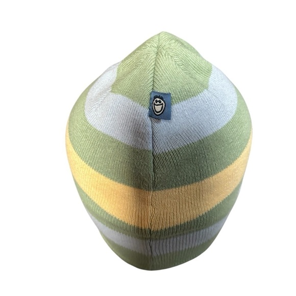 Life is Good Unisex Green Yellow Beanie Cotton Stretch With Logo Winter Cozy - Picture 3 of 3